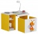 Комплект детский стол со стулом Юниор Оранжевая Корова 2