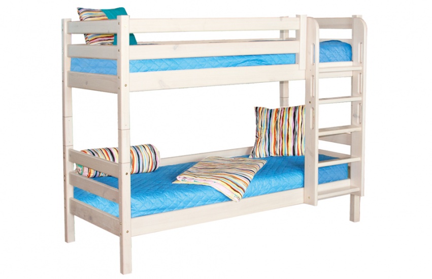 Кровать Соня вариант 9 двухъярусная с прямой лестницей