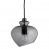 Лампа подвесная grace, 25х21 см, дымчатое стекло, черный цоколь