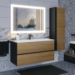 Зеркало для ванной Uperwood Barsa 100х80 с led-подсветкой и подогревом