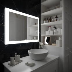 Зеркало для ванной Uperwood Barsa 80х70 с led-подсветкой и подогревом
