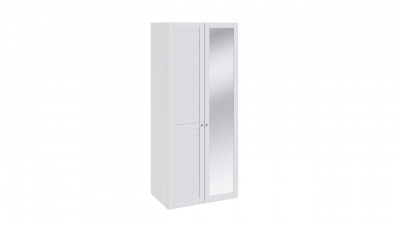 Шкаф Ривьера для одежды с 1-ой глухой и 1-ой с зеркальной дверью левый (895х582) СМ 241.07.002 L