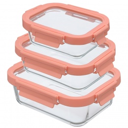 Набор контейнеров для запекания и хранения smart solutions, розовый, 3 шт.