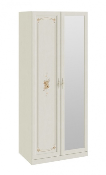 Шкаф Лючия для одежды с 1-ой глухой и 1-ой зеркальной дверями СМ-235.07.05