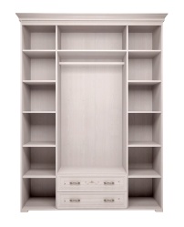 Шкаф Афродита 4-х дверный с декоративным элементом (с ящиками и зеркалами)