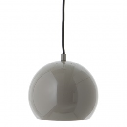 Лампа подвесная ball, 16х18 см, темно-серая глянцевая, черный шнур