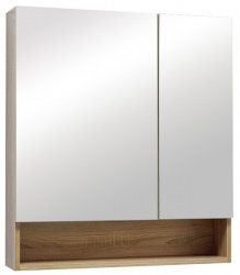 Шкаф-зеркало Фостер 70 без подсветки, с нишей