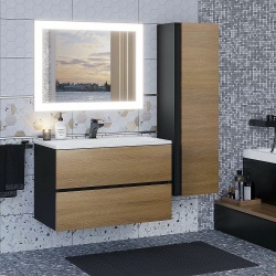 Зеркало для ванной Uperwood Barsa 80х70 с led-подсветкой и подогревом